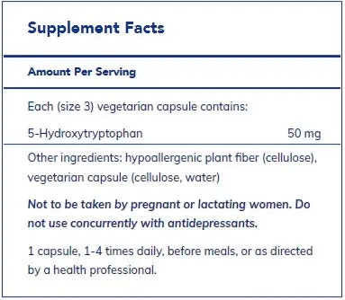 5-HTP (5-Hydroxytryptophan) 50 mg by Pure Encapsulations - Image 2