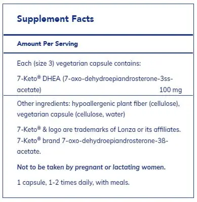 7-KETO DHEA 100 mg by Pure Encapsulations - Image 2
