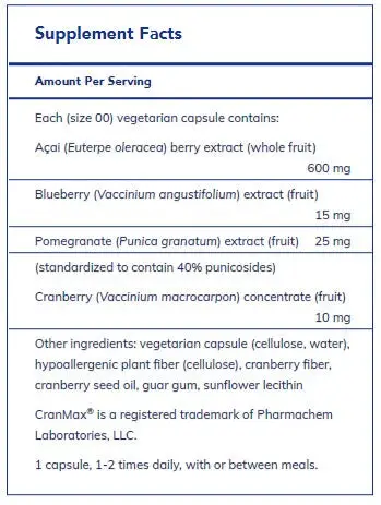 Açai 600 180’s by Pure Encapsulations - Image 2
