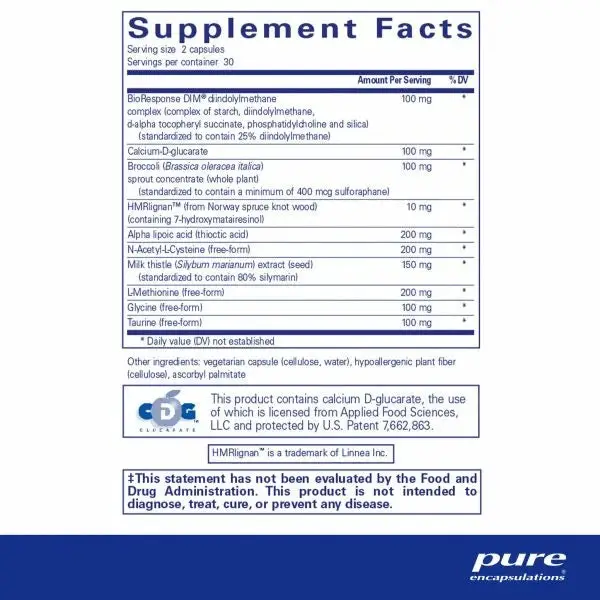 DIM Detox 60ct by Pure Encapsulations - Image 2